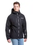 Meatfly pánská softshell bunda Rasmussen Logo Black | Černá | Velikost S