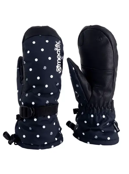 Meatfly dámské rukavice Manson Black Dots | Černá | Velikost L