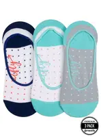 Meatfly ponožky Low Socks Triple Pack Blue Dots | Modrá | Velikost One Size