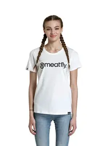 Meatfly dámské tričko Ladies MF Logo White | Velikost XS