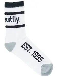 Meatfly ponožky Long White | Bílá | Velikost S