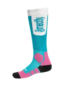 Meatfly sNB & SKI ponožky Leeway Turquoise | Modrá | Velikost S