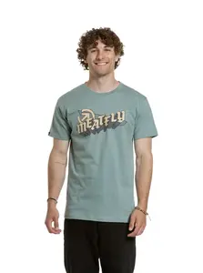 Meatfly pánské tričko Matal Dusty Mint | Modrá | Velikost L | 100% bavlna