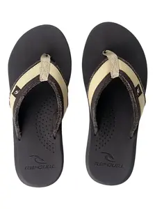 Rip curl pánské žabky Reactor Dark Brown | Hnědá | Velikost 45 EU