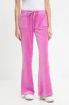 Velúrové tepláky Juicy Couture CAISA LOW RISE PANT