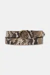 Kožený opasok Pepe Jeans ATHENAK BELT dámsky, hnedá farba, PL020865
