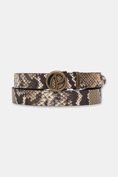 Kožený opasok Pepe Jeans ATHENAK BELT dámsky, hnedá farba, PL020865