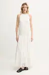 Šaty Pinko biela farba, maxi, áčkový strih, 104857 A2G9