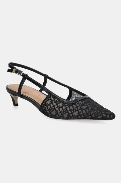 Lodičky Tommy Hilfiger MONO SQUARED TOE KITTEN SLINGB