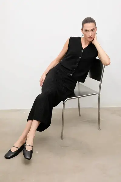 Vlnená sada Answear.LAB čierna farba