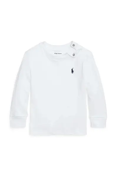 Detské bavlnené tričko s dlhým rukávom Polo Ralph Lauren