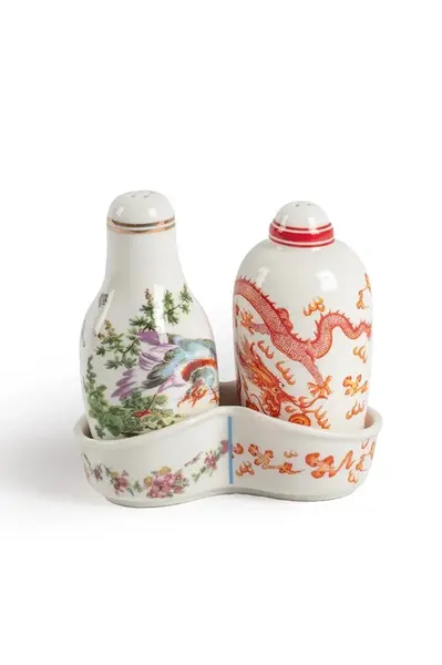 Soľnička a korenička s tanierikom Seletti Thea