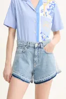 Rifľové krátke nohavice Moschino Jeans