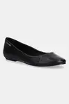 Kožené balerínky Calvin Klein FLAT MARY JANE - LTH