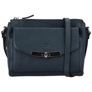 Kožená dámská crossbody Malone Katana, tmavě modrá