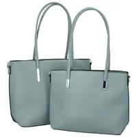 Set dvou dámských koženkových kabelek na rameno Cherana, modrá