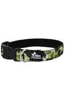 Obojek Dinofashion maskáčový zelený 45/2,5cm