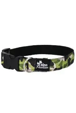 Obojek Dinofashion maskáčový zelený 45/2,5cm