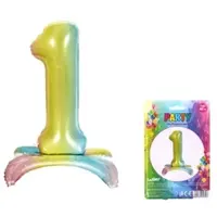 Balónik nafukovací - číslo 1 dúha