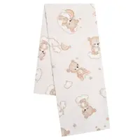 Flanelová plienka s potlačou New Baby medvedík béžová 70x80