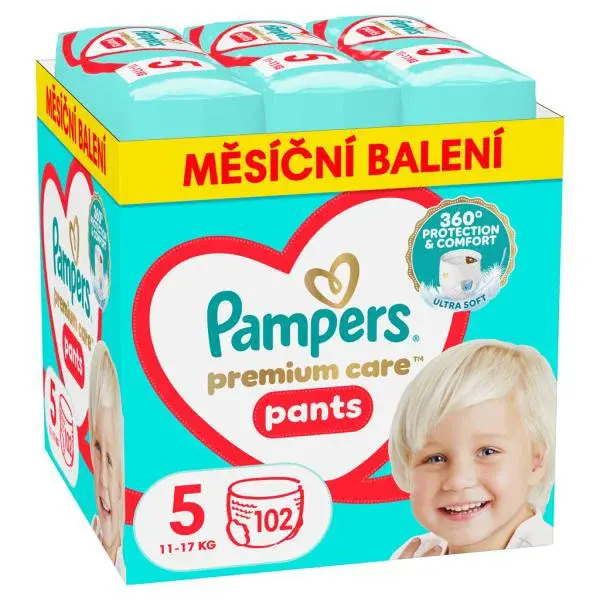 Pampers Nohavičky plienkové Premium Care veľ. 5 (11-17 kg) 102 ks