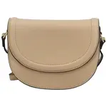 Módní dámská koženková crossbody kabelka Caila, béžová