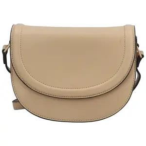 Módní dámská koženková crossbody kabelka Caila, béžová
