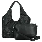 Stylový dámský koženkový set kabelek Ambrózia, černý