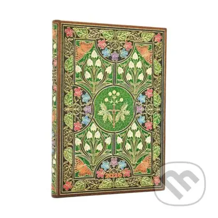 Paperblanks - týždenný diár Poetry in Bloom 2026 (midi, vertikálny, elastické zatváranie)