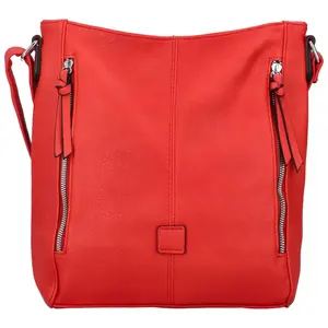 Trendová dámská koženková crossbody Rena, červená
