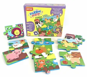 Zvukové puzzle - Farma - 9 dílků / 9 dielikov (CZ/SK vydanie)