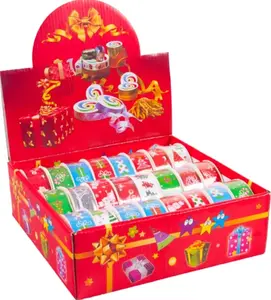 Stuha vánoční 2,7m x 2,5cm box mix