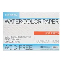 Akvarelový blok Meeden 100% bavlna 26x38cm Hot Pressed