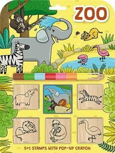 Razítka 5+1 s voskovkou - Zoo