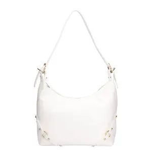 Dámská kožená kabelka Italia Olla - bílá