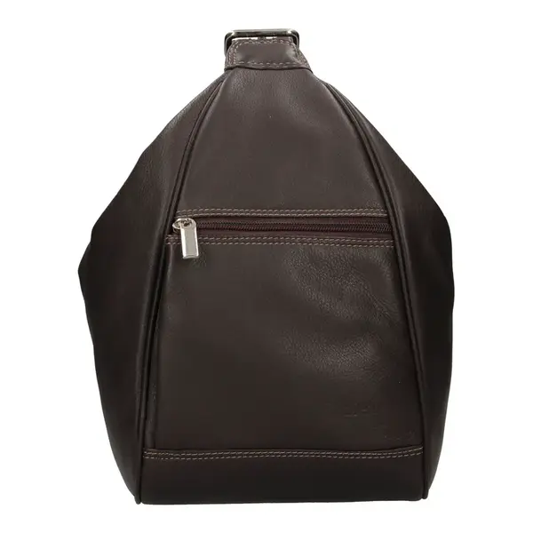 Kožený dámský batoh SendiDesign Viola - hnědá