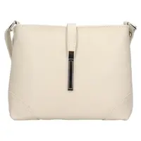 Dámská kožená crossbody kabelka Italia Marlen - krémová
