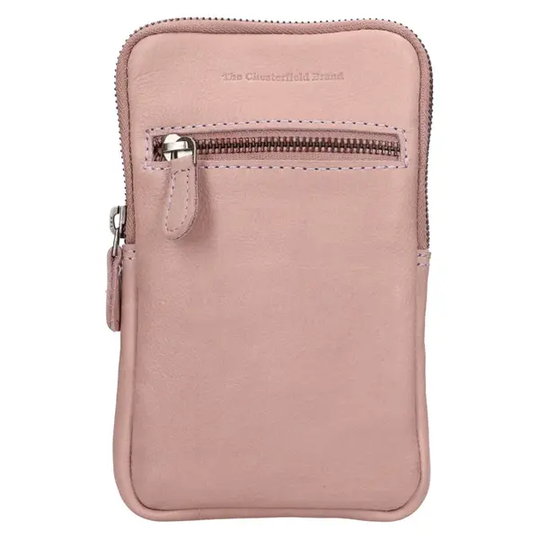 Dámská kožená crossbody kabelka na doklady The Chesterfield Brand Salva - fialová