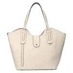 Dámská kožená kabelka Italia Zita - krémová