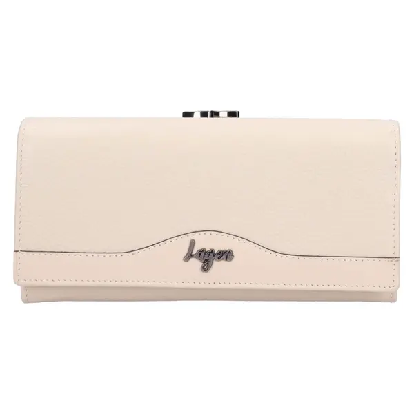 Dámská kožená peněženka Lagen Synne - krémová