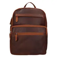 Vintage dámský kožený batoh Greenwood Beate - hnědá