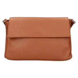 Dámská kožená crossbody kabelka Italia Darina - hnědá