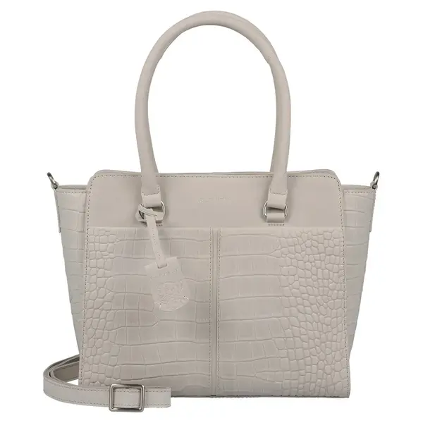 Dámská kožená kabelka Burkely Klarke - světle šedá