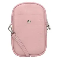 Dámská kožená kabelka na mobil a doklady Italia Monea - růžová
