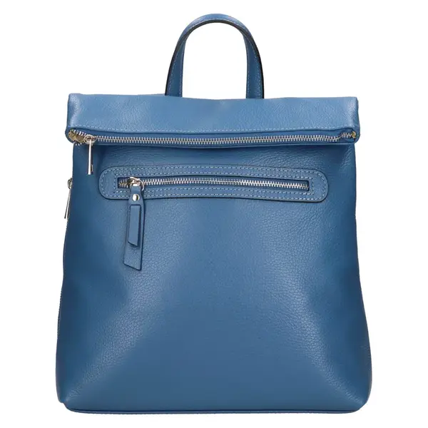 Dámský kožený batoh Italia Korra - modrá
