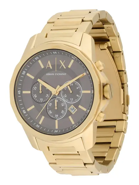 ARMANI EXCHANGE Analógové hodinky  zlatá / čierna