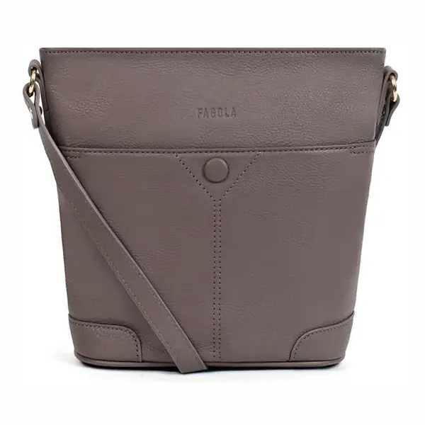 Kožená dámska crossbody kabelka Fagola Matilde - hnedá