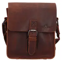 Pánska kožená taška cez rameno Greenwood Arten - hnedá