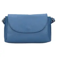 Dámska kožená crossbody kabelka Italia Mirabel - sýto modrá