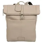 Rolovací dámsky kožený batoh Burkely Roll - béžovo-šedá